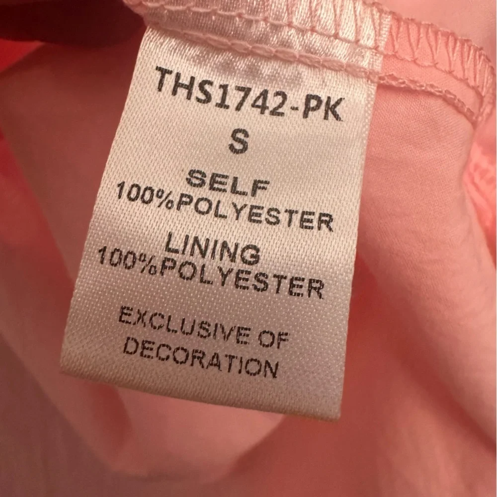 THML Gwen puff sleeve top in pink size S (c5)
